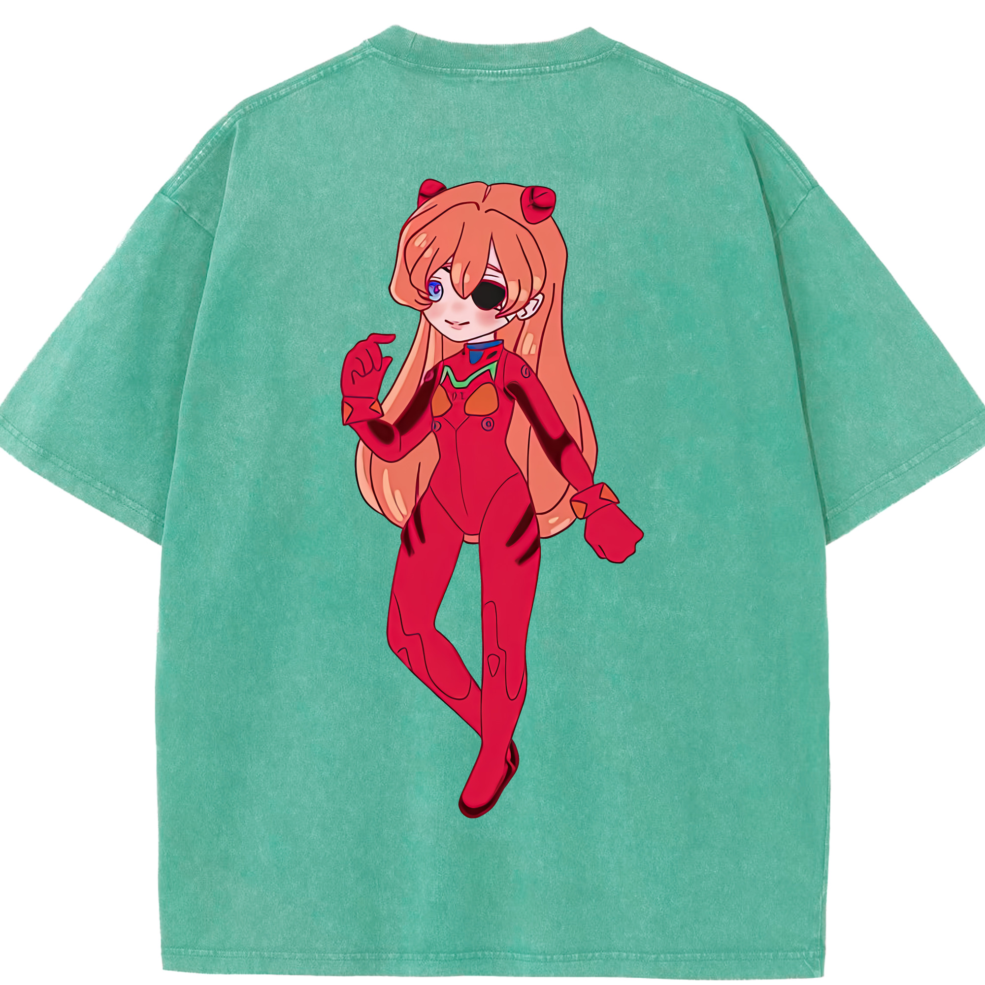 （画像用） EVA 新世紀エヴァンゲリオン 綿100% ヴィンテージ風 半袖Tシャツ（背面プリント）